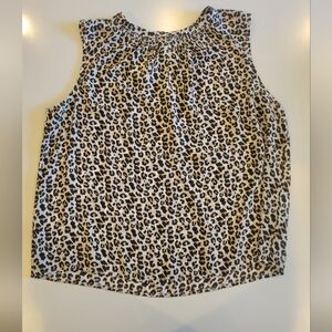 Banana Republic Sleeveless Leopard Print Shirt